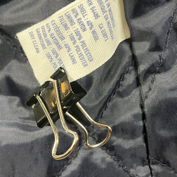 American Eagle Plaid Jacket Red Blue White Button Front Wool Coat Womens Size L - Picture 13 of 14